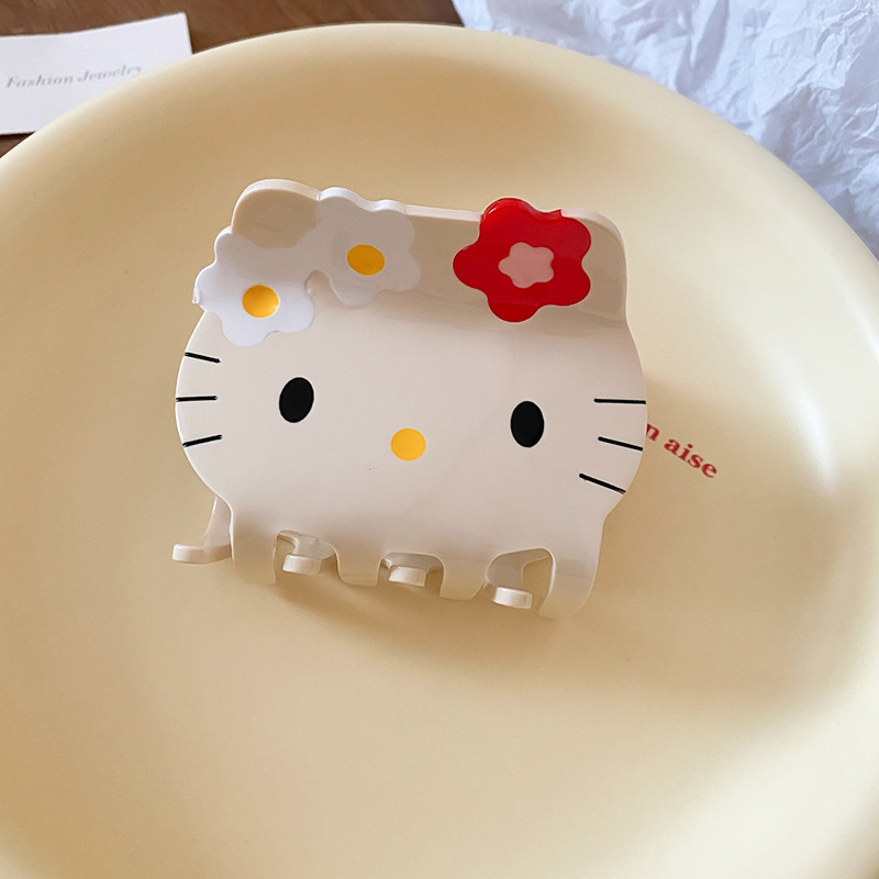 Carpeta de agarre de palabra redonda de color café, clip de tiburón de pelo de disco de alta gama retro, personalidad simple y de moda, nueva horquilla, accesorios para el cabello