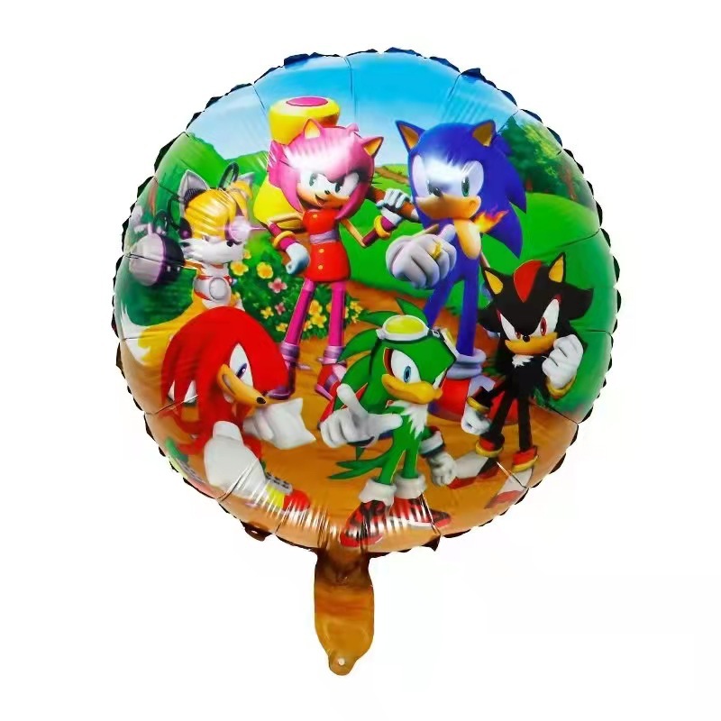Erizo Sony K globo de aluminio sonido niño dibujos animados fiesta de cumpleaños diseño globo niños