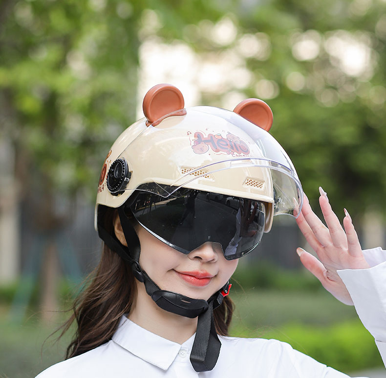 Helmet Electric Vehicle Women Men 2025 New Double Mirror Motorcycle