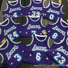 NBA球衣 湖人队75周年詹姆斯 科比 威少安东尼热压版球衣篮球球衣