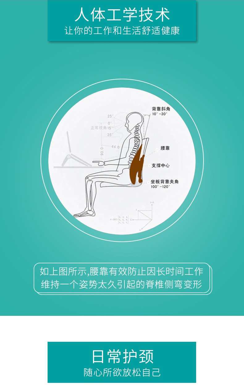 Ergonomic Lumbar Support Cushion for Office Long Sitting, Breathable Waist Support Back Cushion, Driving Lumbar Cushion