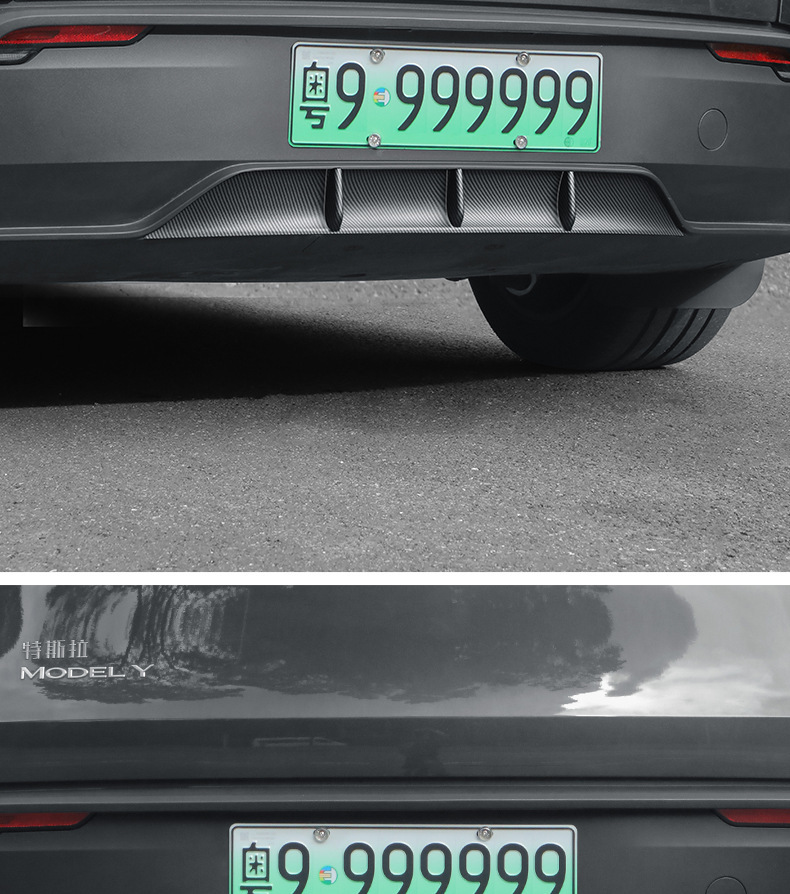 Suitable for Tesla Model Y 2025 New Rear Spoiler, New Model Y Rear Lip Surround, Rear Bumper Wind Blade Decoration