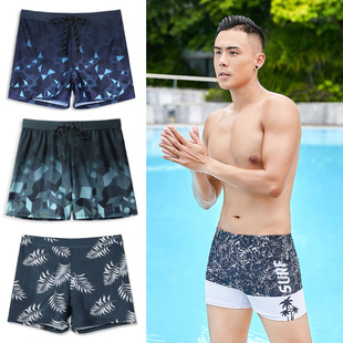 Swimming Trunks Men's Anti-embarrassment Diving Loose Swimming Equipment Men's Swimsuit Boxer Swimsuit Hot Spring Plus Size Swimsuit