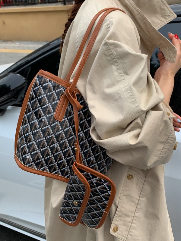 2025 nueva bolsa de compras de moda europea y americana, bolsa de gran capacidad, bolsa de moda coreana, bolsa de hombro de viaje casual