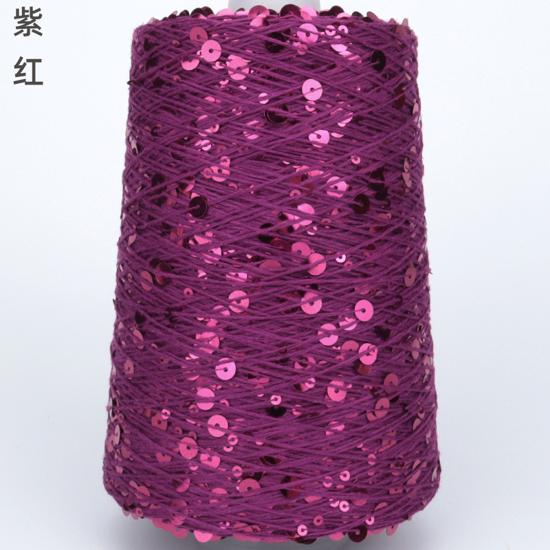 Silk Yue / mano DIY hilo de algodón multicolor brillante 3mm + 6mm sequilla 250 gramos de hilo de aguja de ganchillo