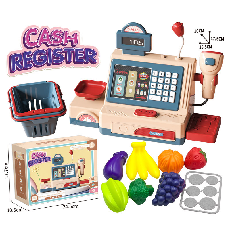 Supermercado transfronterizo caja registradora juguetes inteligentes función de identificación inteligente granular juguetes interactivos padres-hijos