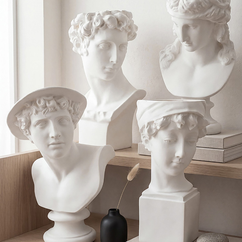 Resin statue art ornament for home living room, shop window decoration, vase, flower arrangement, Venus, Shepherd Boy, David Resin statue art ornament for home living room, shop window decoration, vase, flower arrangement, Venus, Shepherd Boy, David