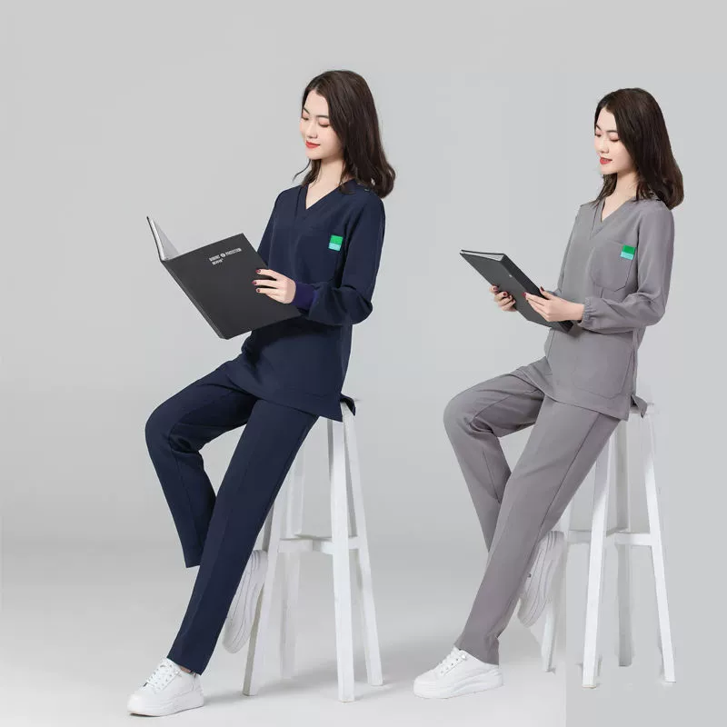 Растягивающаяся одежда для мытья рук, операционная, стоматологическая, оральная, для ветеринарной больницы, мужские и женские врачи, скраб, одежда, тонкий разделенный костюм