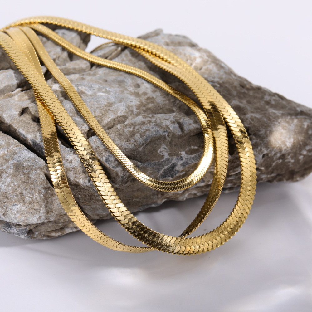 Fashion Simple Geometric Shape Solid Color Stainless Steel Necklace