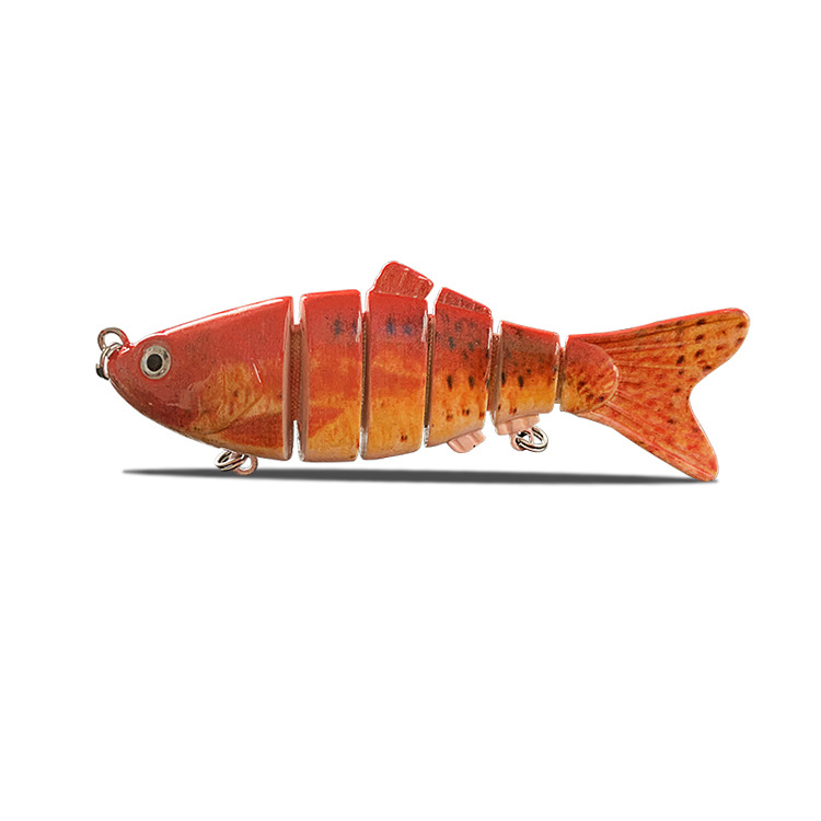 Venta caliente transfronteriza 10CM 20G estilo explosivo de varias secciones cebo sumergido simulación Luya cebo falso