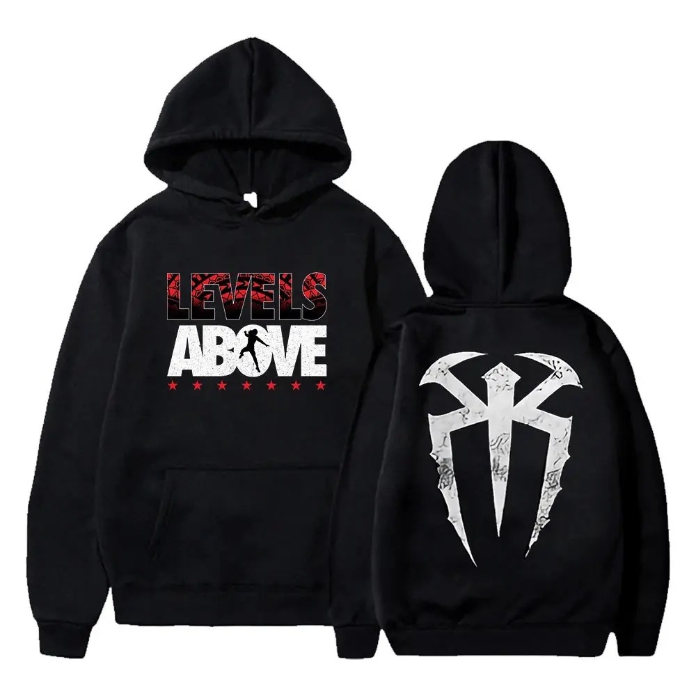 Roman Reigns Levels Above Pullover Hoodie Long Sleeve Setwea