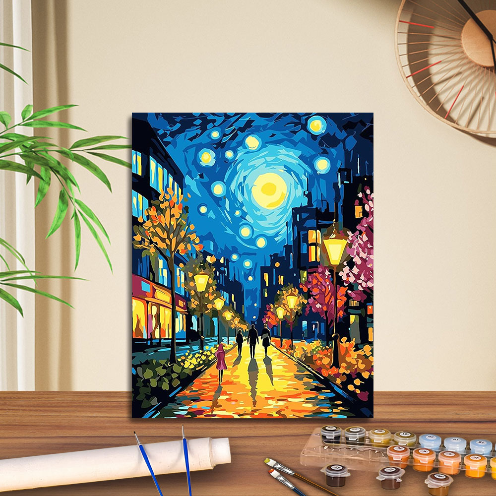 Transfronterizo jitdiy agente de pintura al óleo digital fabricantes al por mayor puestos de pintura al óleo artesanal pintura decorativa Amazon relleno de color