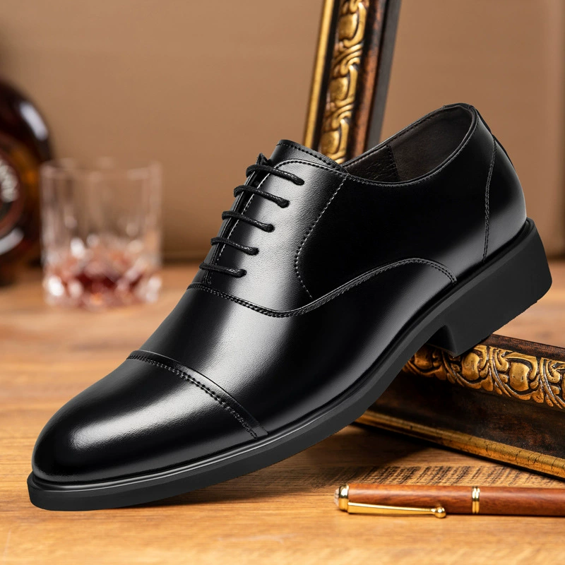 High classic suit jacket for leather shoes, wedding shoes English style for leisure, trend of season, genuine leather, plus size