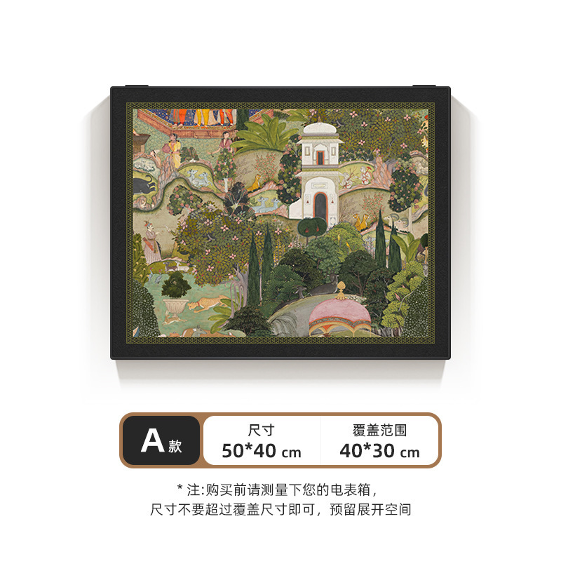 法式中古风弱电源遮挡挂画免打孔高级感配电盒液压电表箱装饰画|undefined
