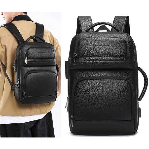 New Korean-style men's large-capacity backpack for cross-border trade, suitable for commuting and as a simple business casual laptop bag