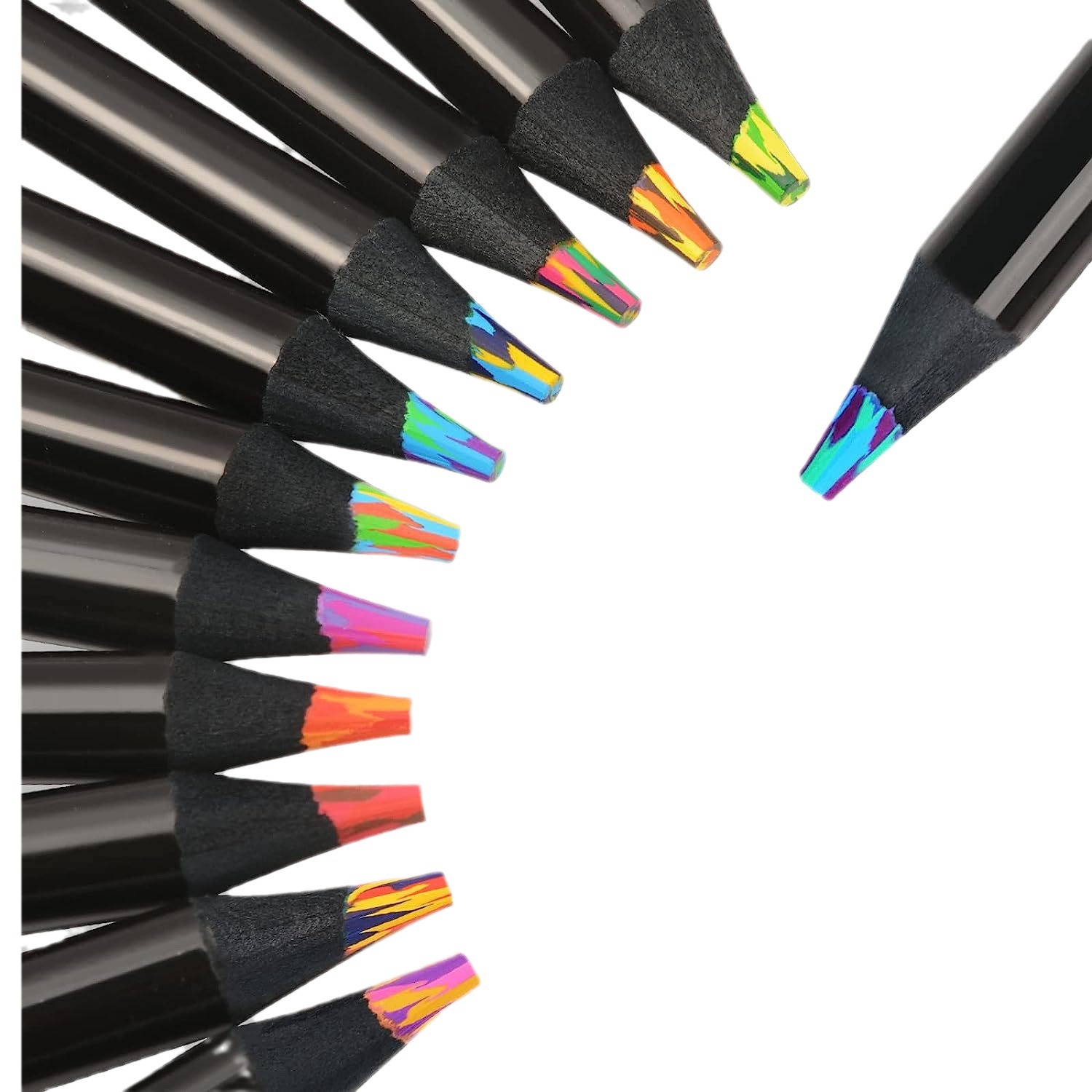 Pluma de pintura de color mezclado de 8 colores una pluma de arco iris multi-core lápiz de arco iris de 12 colores