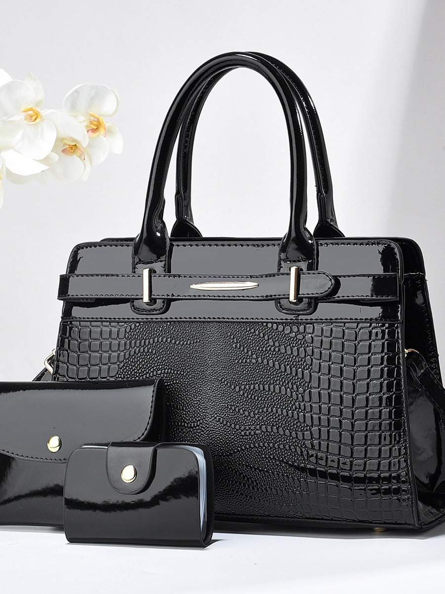 Bolso de mujer 2024 nuevo bolso de mano retro de gran capacidad cocodrilo bolso de moda bolso de hombro de hombro de doble