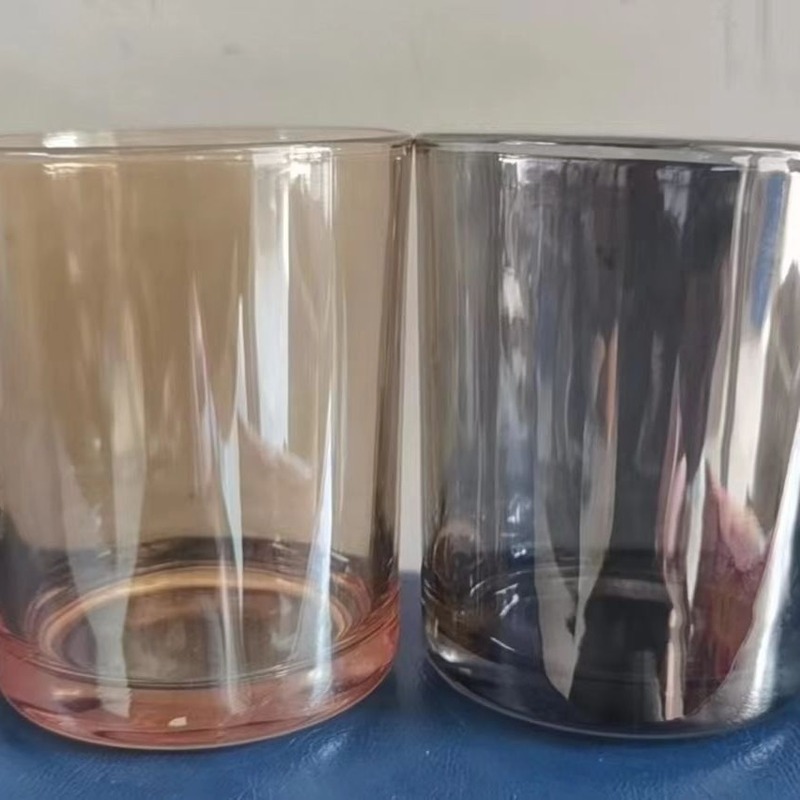 批发简约磨砂玻璃蜡烛杯家居创意香薰烛台diy装饰透明香氛蜡烛杯|undefined