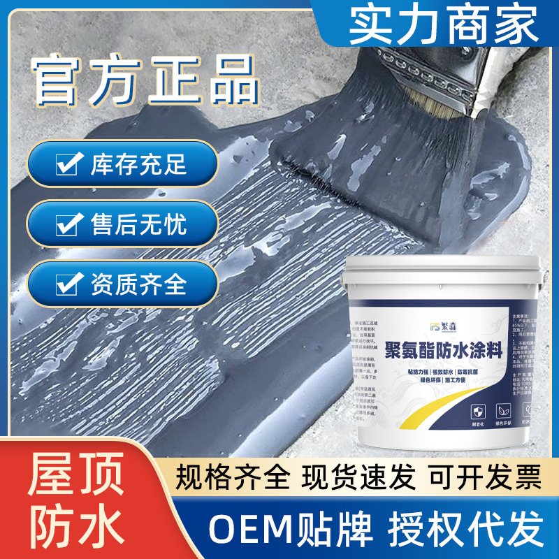 防水涂料液体卷材屋顶补漏材料防水胶裂缝外墙楼顶漏水老房子