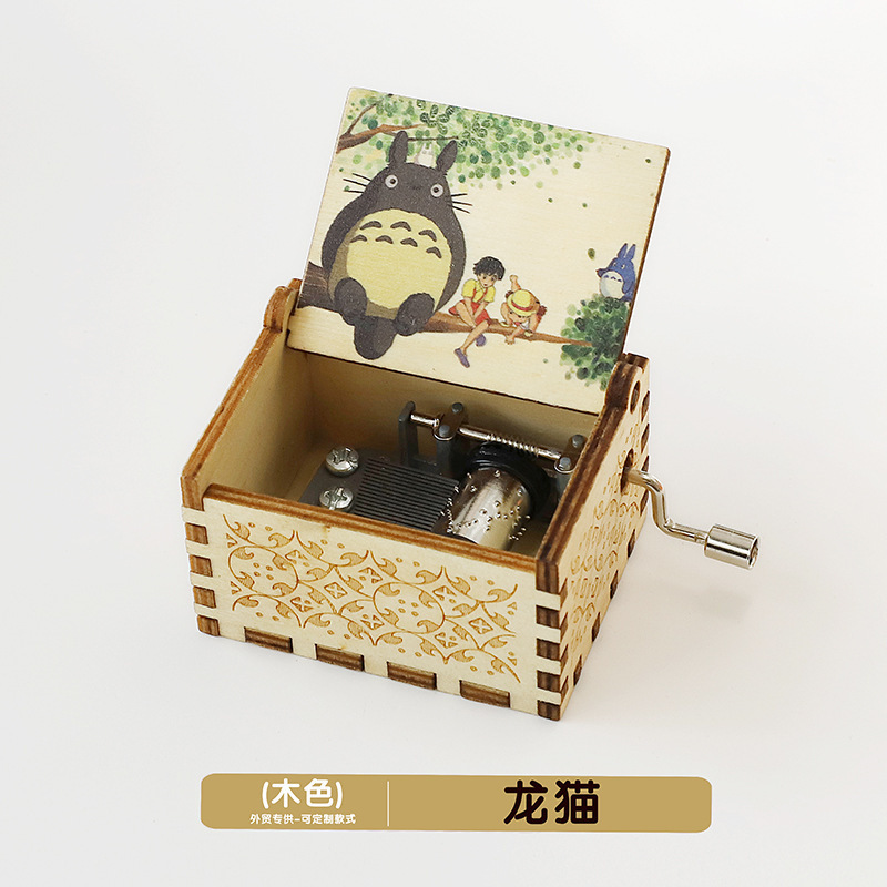木製オルゴール置物クラシック彫刻手回し音楽ボックスクリスマス工芸品プレゼント現物|undefined
