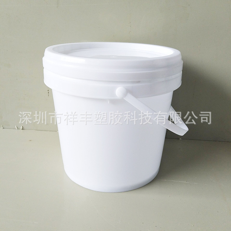 涂料桶厂家6升塑料桶食品防冻液油墨乳漆化工圆形白色包装桶