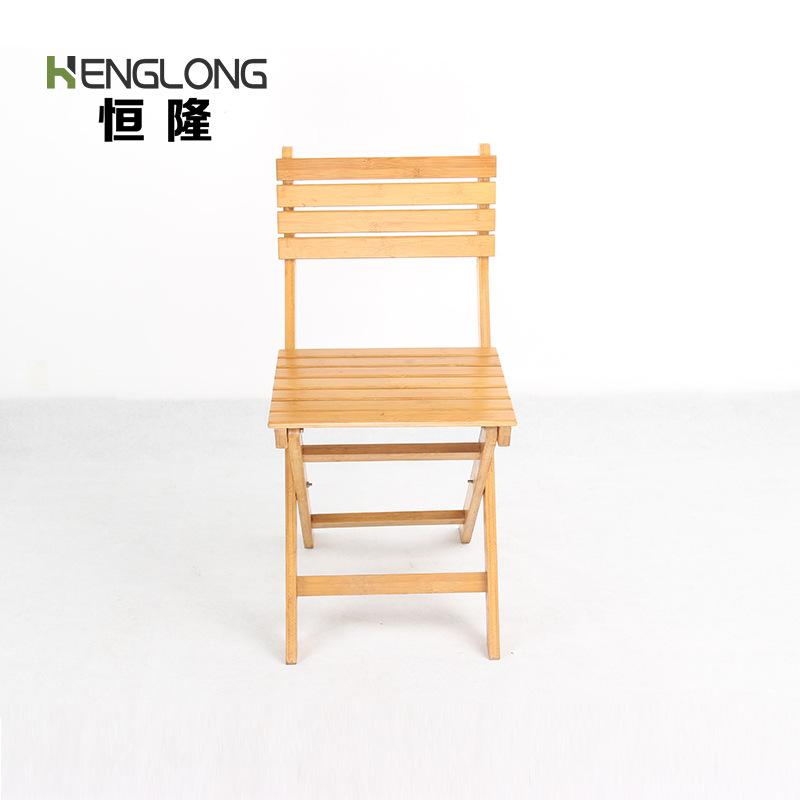 Outdoor folding courtyard chair bamboo and wood -made portable…
