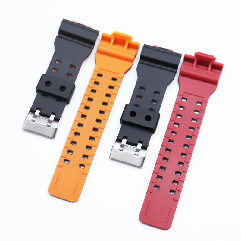 Correa de reloj de oro de Europa Occidental GA110 / 100 / 140 / 700 / 400 bicolor G-Shock correa de silicona de oro negro