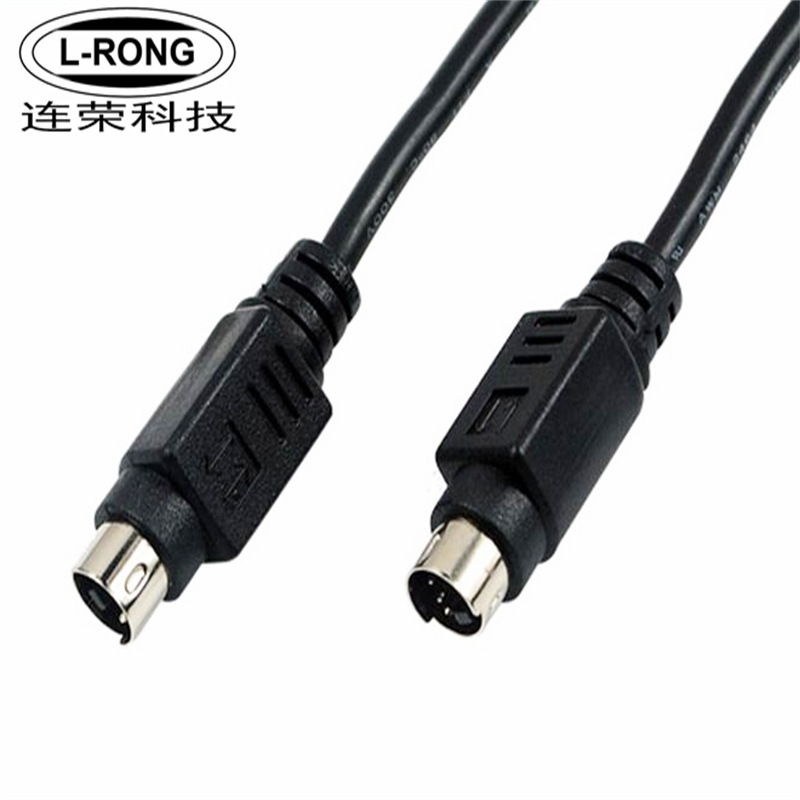 S端子 Mini Din6P线 MD6公对母 公对公线 迷你6PIN线  2464 6芯线