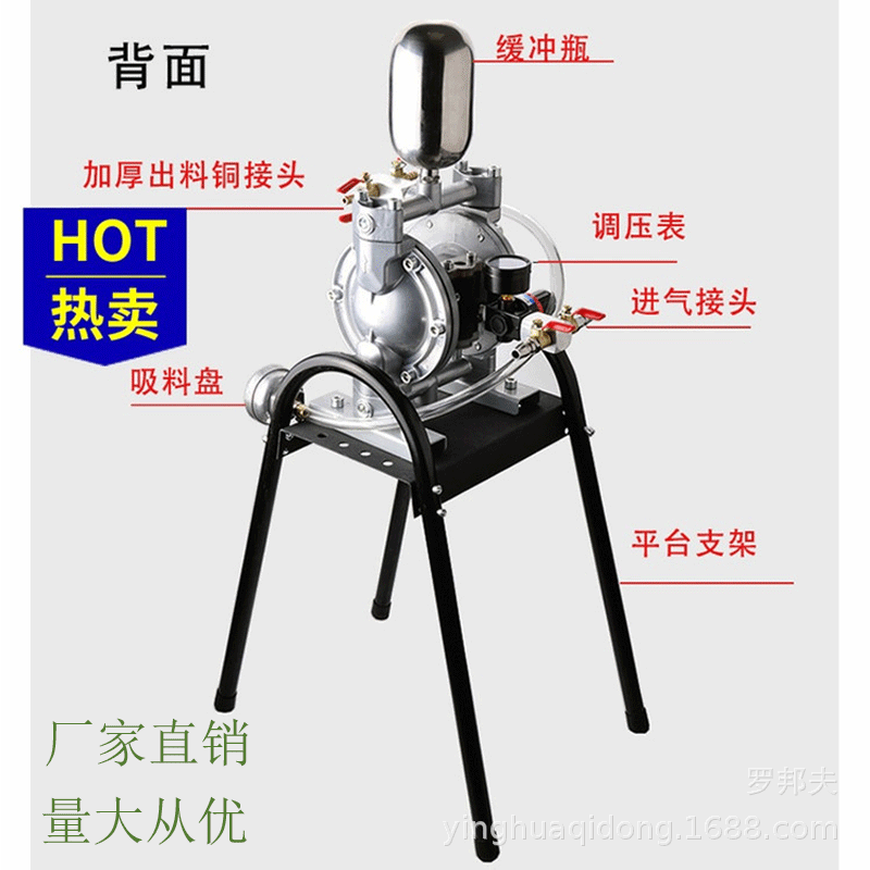 厂家直营气动隔膜泵泵浦油漆喷漆泵A-10 A-15 A20油墨双隔膜泵1寸
