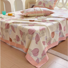 夏季A类高档老粗布加厚床单100纯棉新疆棉粗布凉席三件套厂家批发