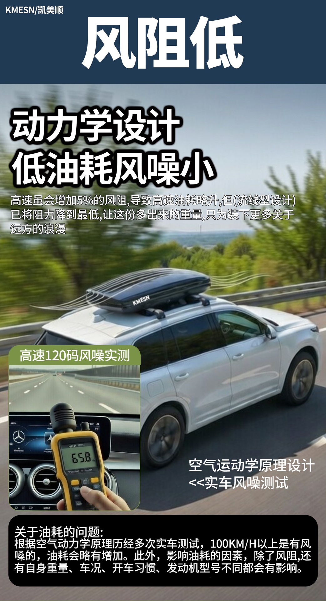 Suitable for roof luggage boxes, universal for SUVs, large-capacity travel box, recessed car roof box