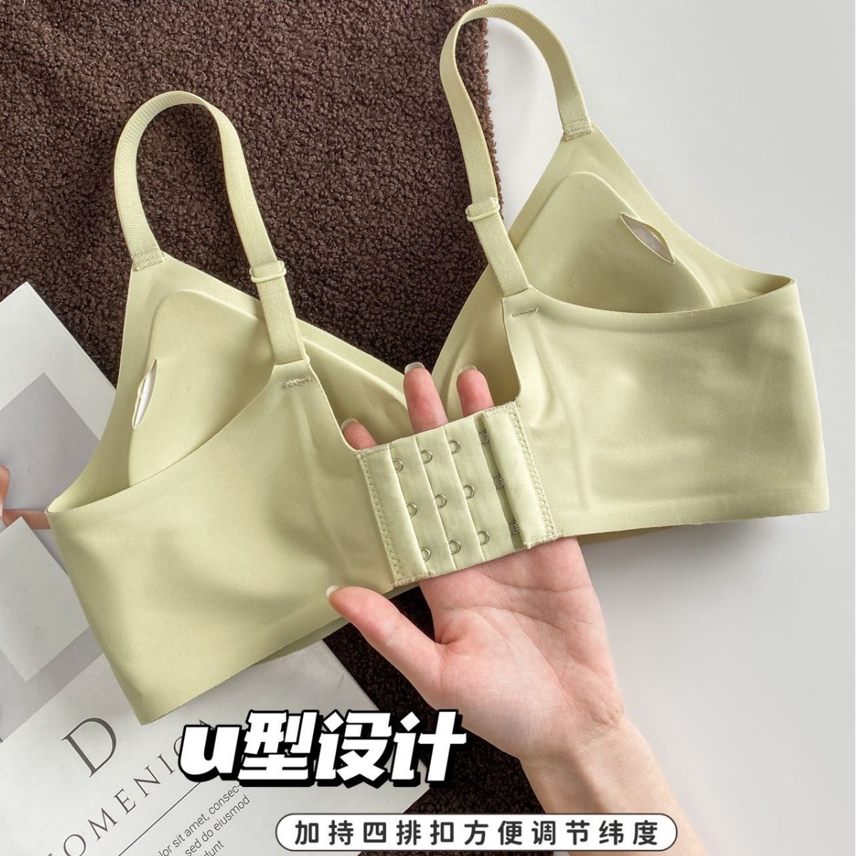 5501 ropa interior de jalea sin marcas para mujeres pechos pequeños delgados se reúnen sin anillo de acero para sostener la parte superior del pecho contra la caída del bra verano