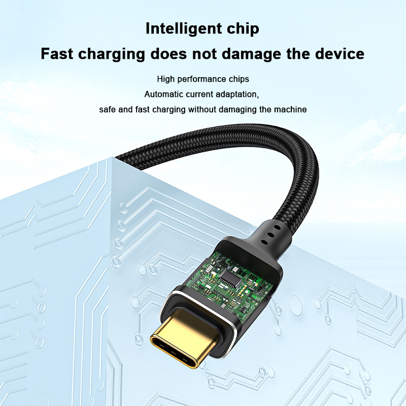 Cable de datos Thunderbolt 5 de función completa, 240W, con pantalla digital USB5, compatible con Thunderbolt 5/4, admite 16K60HZ y 120G.