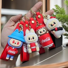 クロスボーダーlabubu布の小さい羊のキーホルダーのかわいい漫画の公の子のカバンのペンダントの露店の贈り物の卸売り