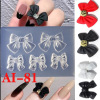 Transparent silica gel nail decoration for manicure with bow, three dimensional mold, internet celebrity, with little bears