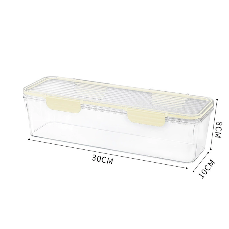 PET Noodle Storage Box QC3791, PET+TPR Airtight Stackable, Small & Large