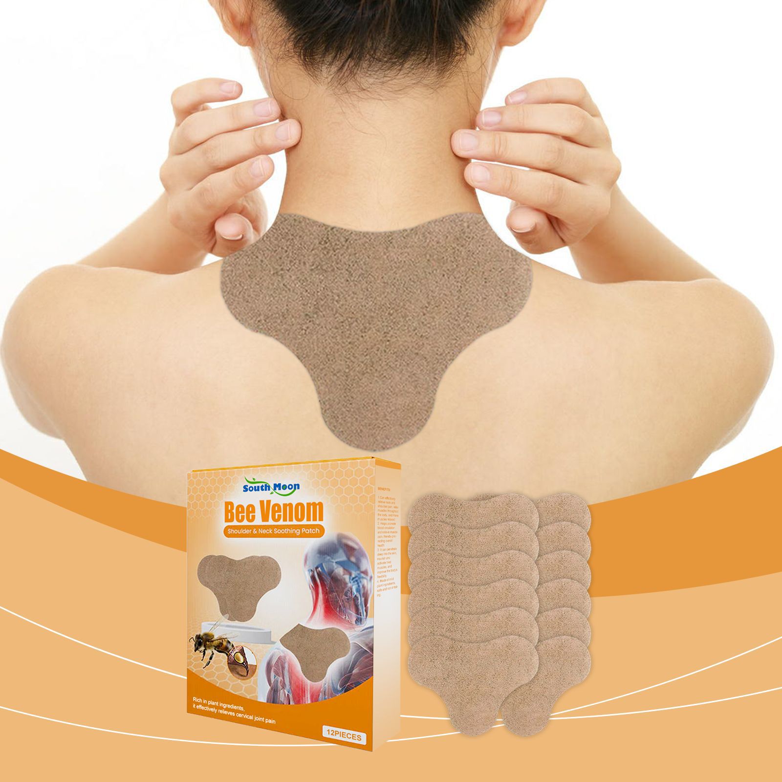 South Moon Neck Care Patch Gentle Care Patch for Back, Lumbar Spine, Shoulder Joints and Body Care
