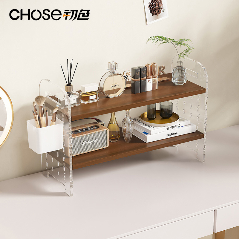 Nuevo escritorio de oficina, escritorio, estante de cosméticos multiusos, estante de almacenamiento de tazas, múltiples capas ajustables