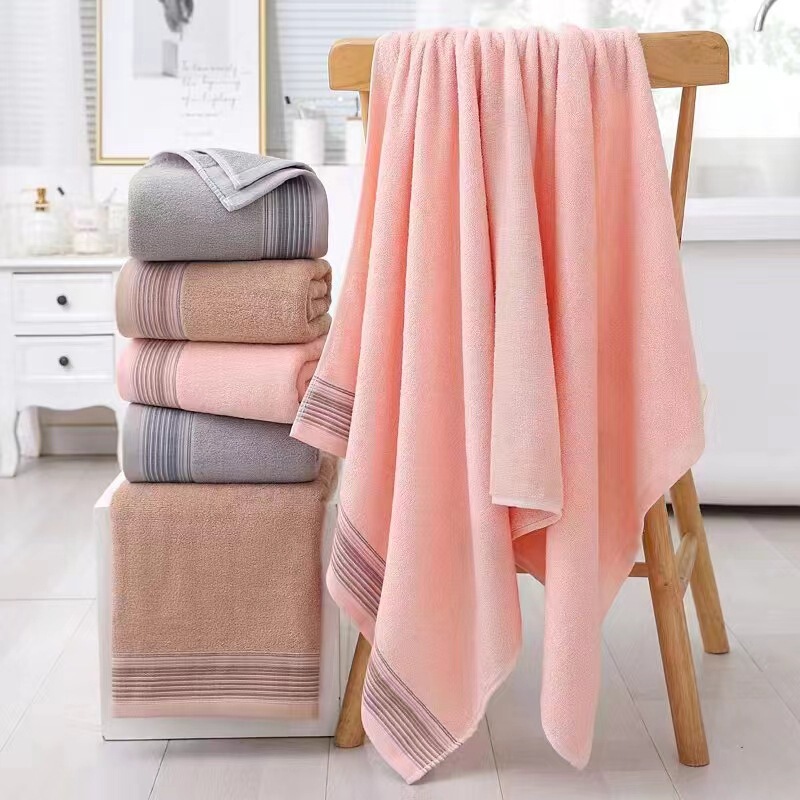 New Pure Cotton Adult Bath Towel Couple Plain Thickened Large Bath Towel Gift Giver Super Wrap Towel Cross-border Supply Factory New Pure Cotton Adult Bath Towel Couple Plain Thickened Large Bath Towel Gift Giver Super Wrap Towel Cross-border Supply Factory