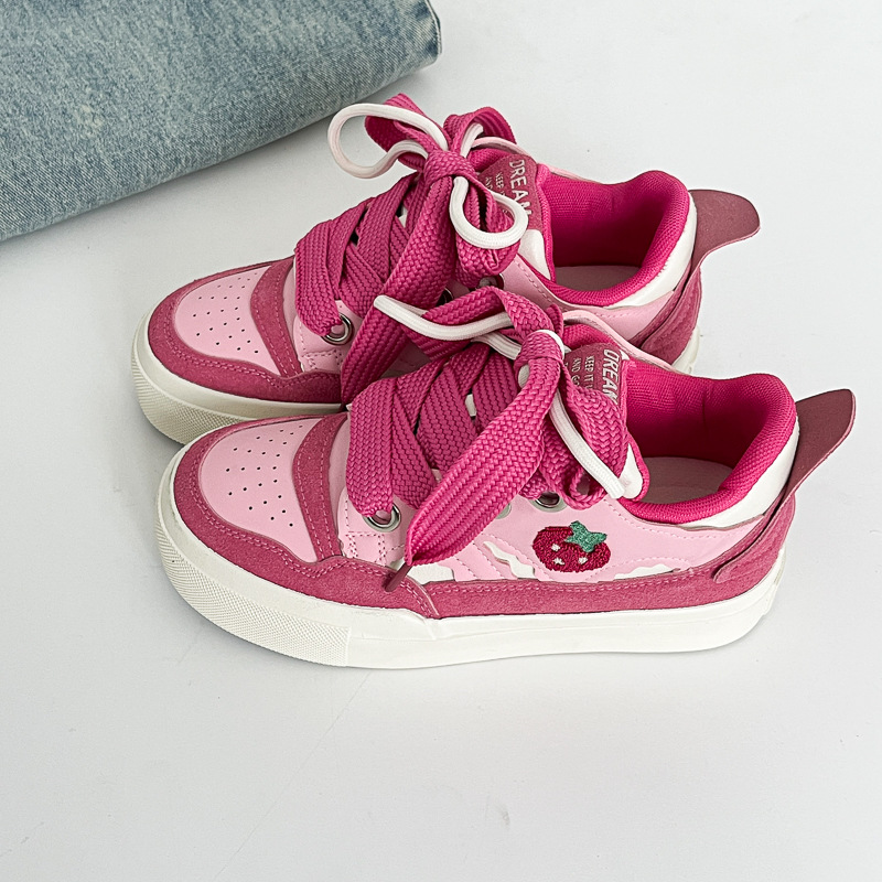 可爱软妹板鞋2025年春新款少女感休闲女鞋厚底增高学生面包鞋5035