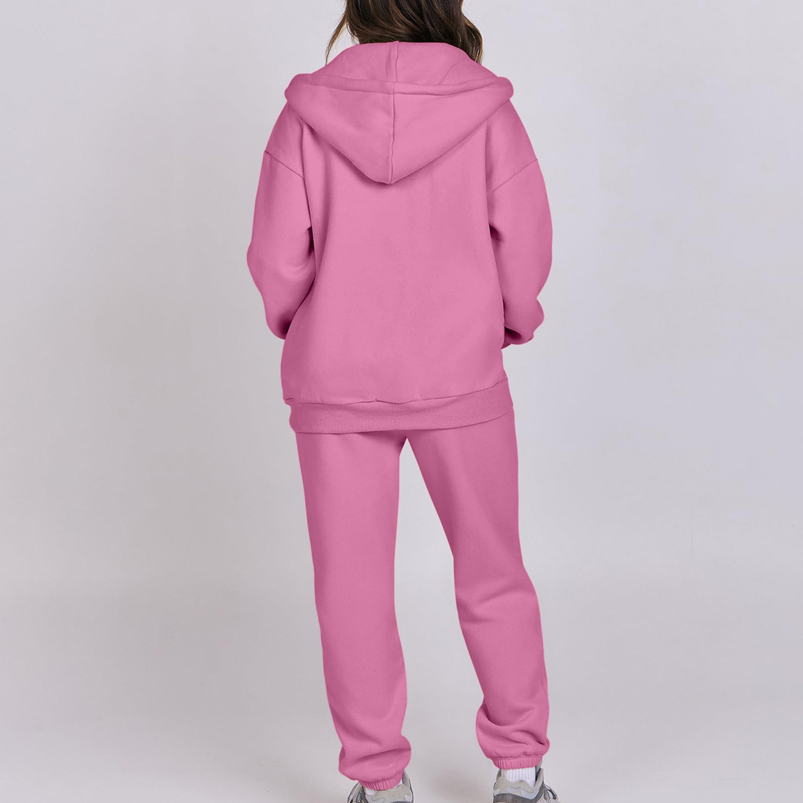 Felpa con cappuccio in pile stile coreano autunno inverno per donna, casual, ampia, con cappuccio, per coppia_voghion.com