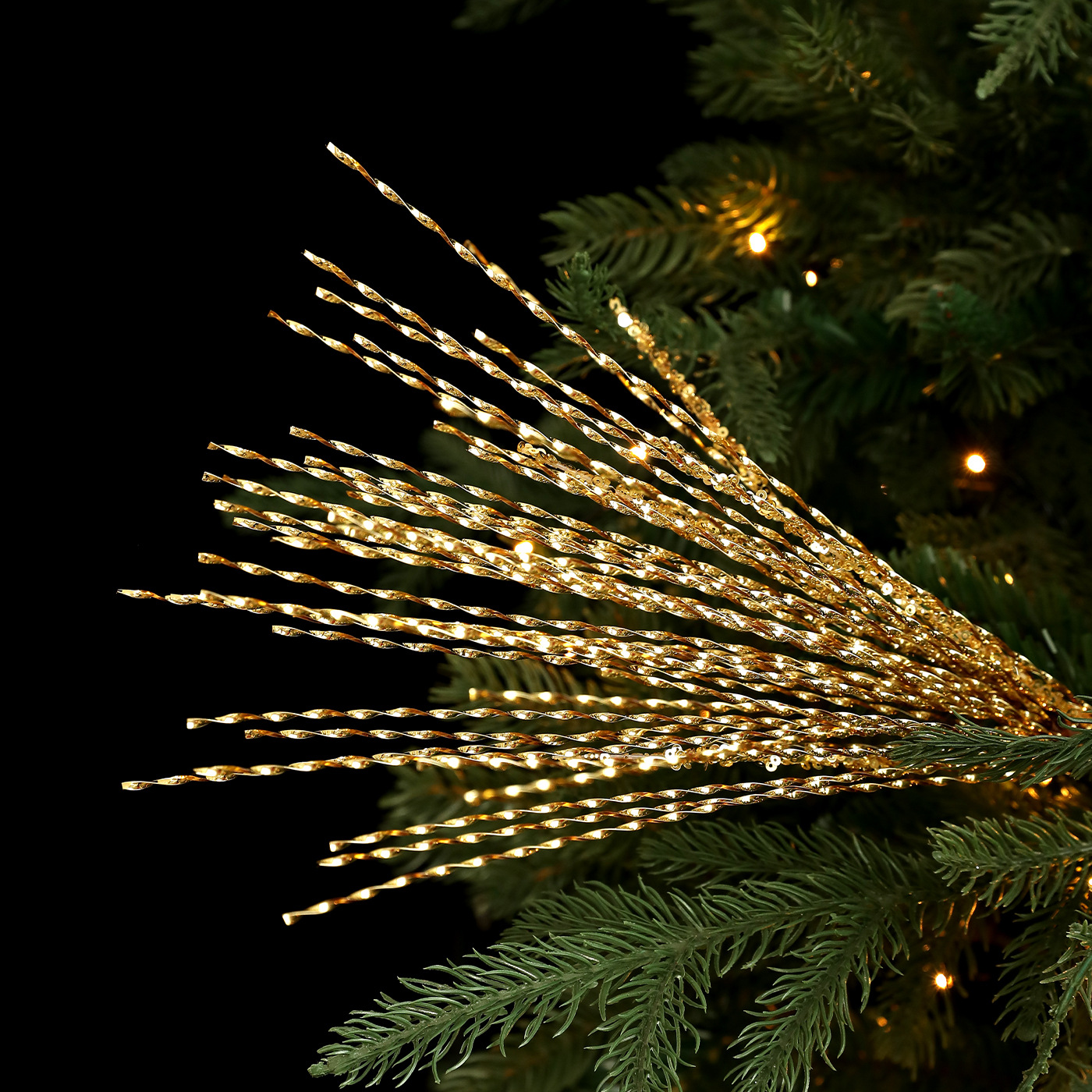 Navidad transfronteriza polvo de oro polvo adhesivo polvo brillante fuegos artificiales frascos arreglos de flores de trigo Arreglo de decoración de árbol de Navidad