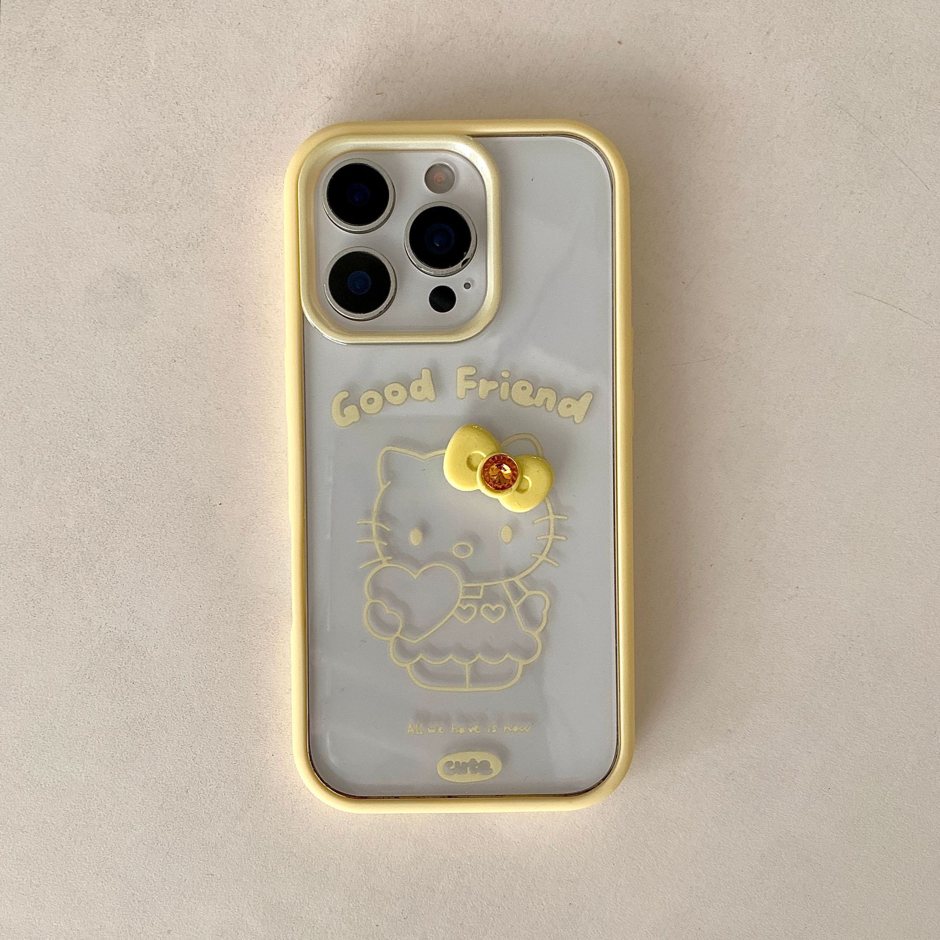 Dopamina linda línea ktcat adecuado para Apple 16ProMax funda para teléfono móvil 15/14 simple 13 nuevo 15Pro femenino