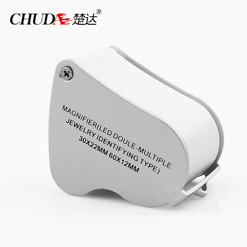 Chuda 30X 60X светодиодная Лупа Мьянма Вьетнам Нефрит Идентификация Ювелирные изделия Лупа Сильный свет фонарик