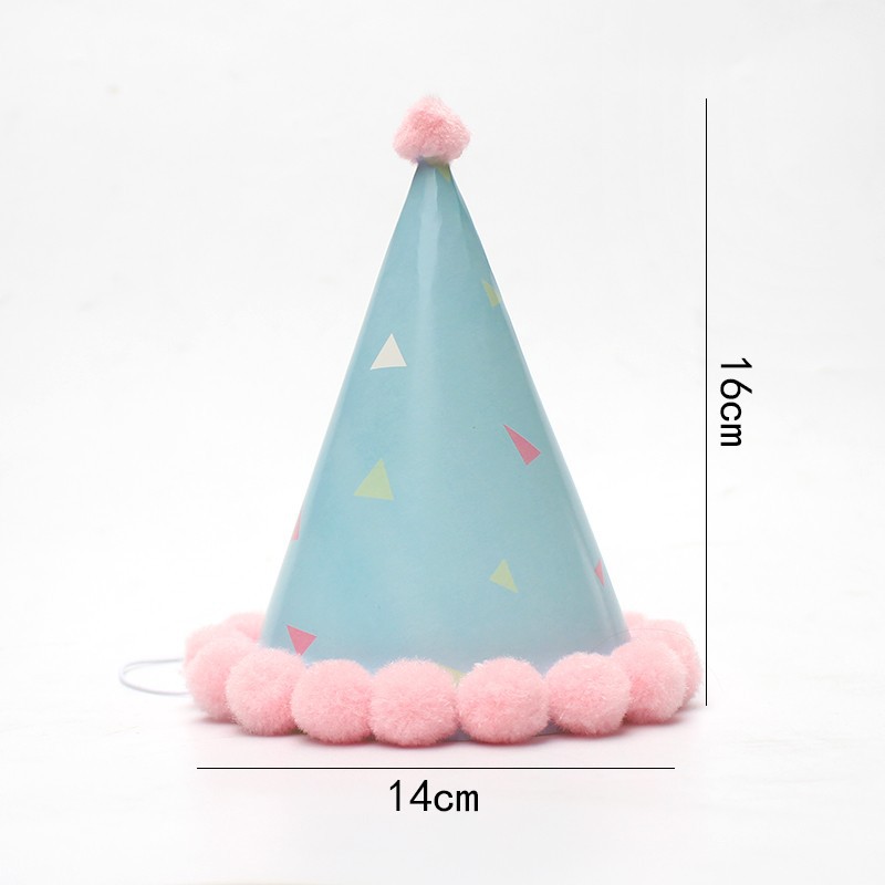 Pequeño sombrero de pelo fresco sombrero de fiesta sombrero de cumpleaños sombrero de actividad infantil sombrero de fiesta sombrero de punta