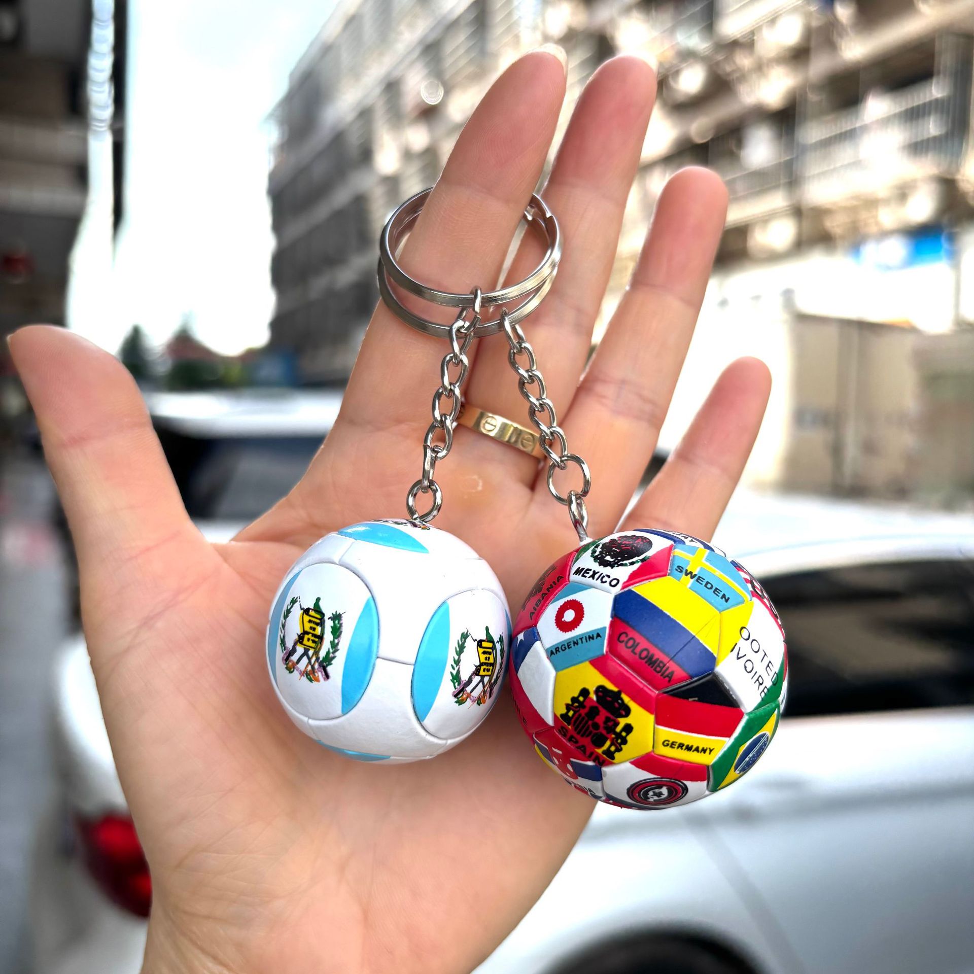 football commemorative keychain