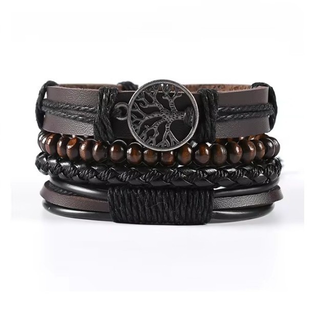 Europe and the United States cross-border jewelry simple women's bracelet jewelry stacked wearing hand-woven hand rope men's leather bracelet wholesale