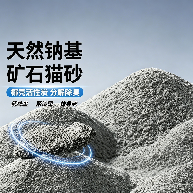Mineral cat litter, sodium-based mineral cat litter, deodorizing mineral cat litter 20kg low-dust activated carbon mineral, not prone to sticking to the bottom, economical pack Mineral cat litter, sodium-based mineral cat litter, deodorizing mineral cat litter 20kg low-dust activated carbon mineral, not prone to sticking to the bottom, economical pack
