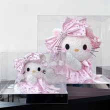 网红永生花hellokitty真花可爱独角兽KT摆件520送女友生日礼物