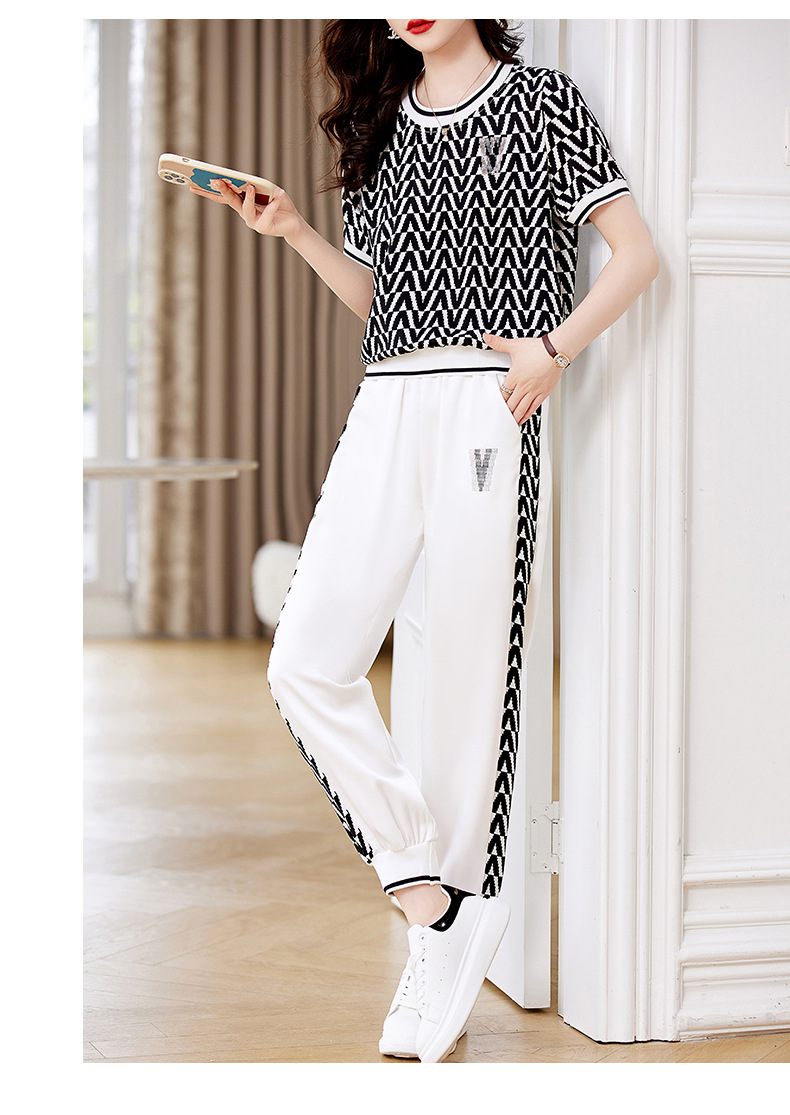 Women's Suit 2023 Summer New Fashionable And Elegant Casual Two-Piece Set For Ladies_ecoleips.com